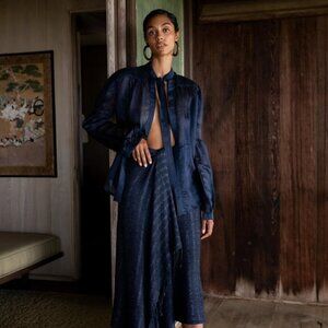 NEW Savannah Morrow Sunset Sarong Indigo